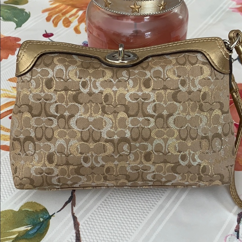 Coach Metalic Gold and Silver Clutch